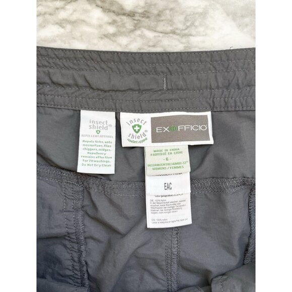 ExOfficio‎ Women's Size 6 Carbon Gray Vianna Insect Shield Convertible Pants - Picture 6 of 13